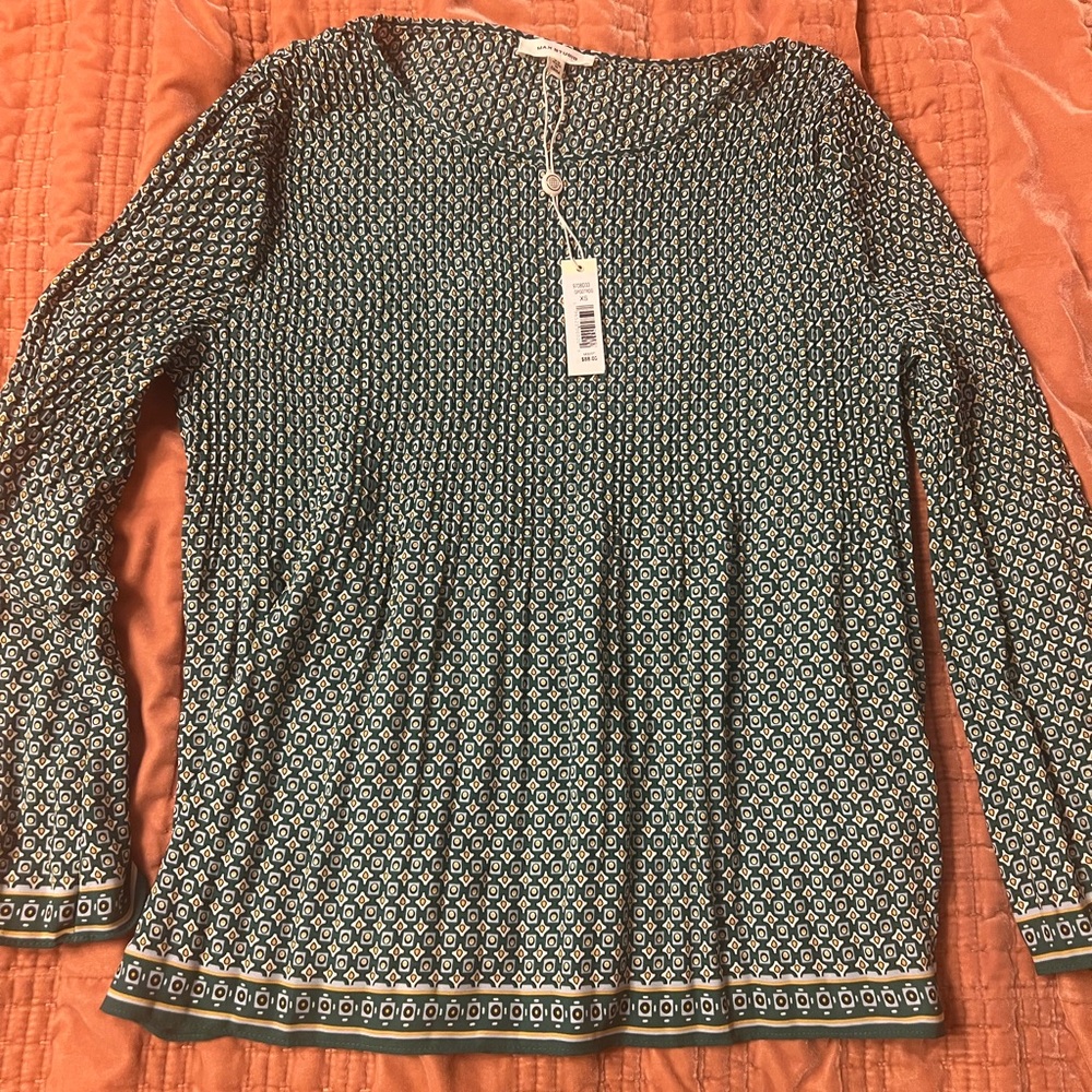 Max Studio Black and White Patterned Blouse